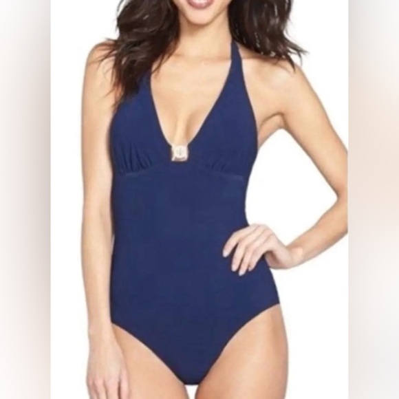 Tory Burch Black Swimsuit with Logo - Picture 1 of 10